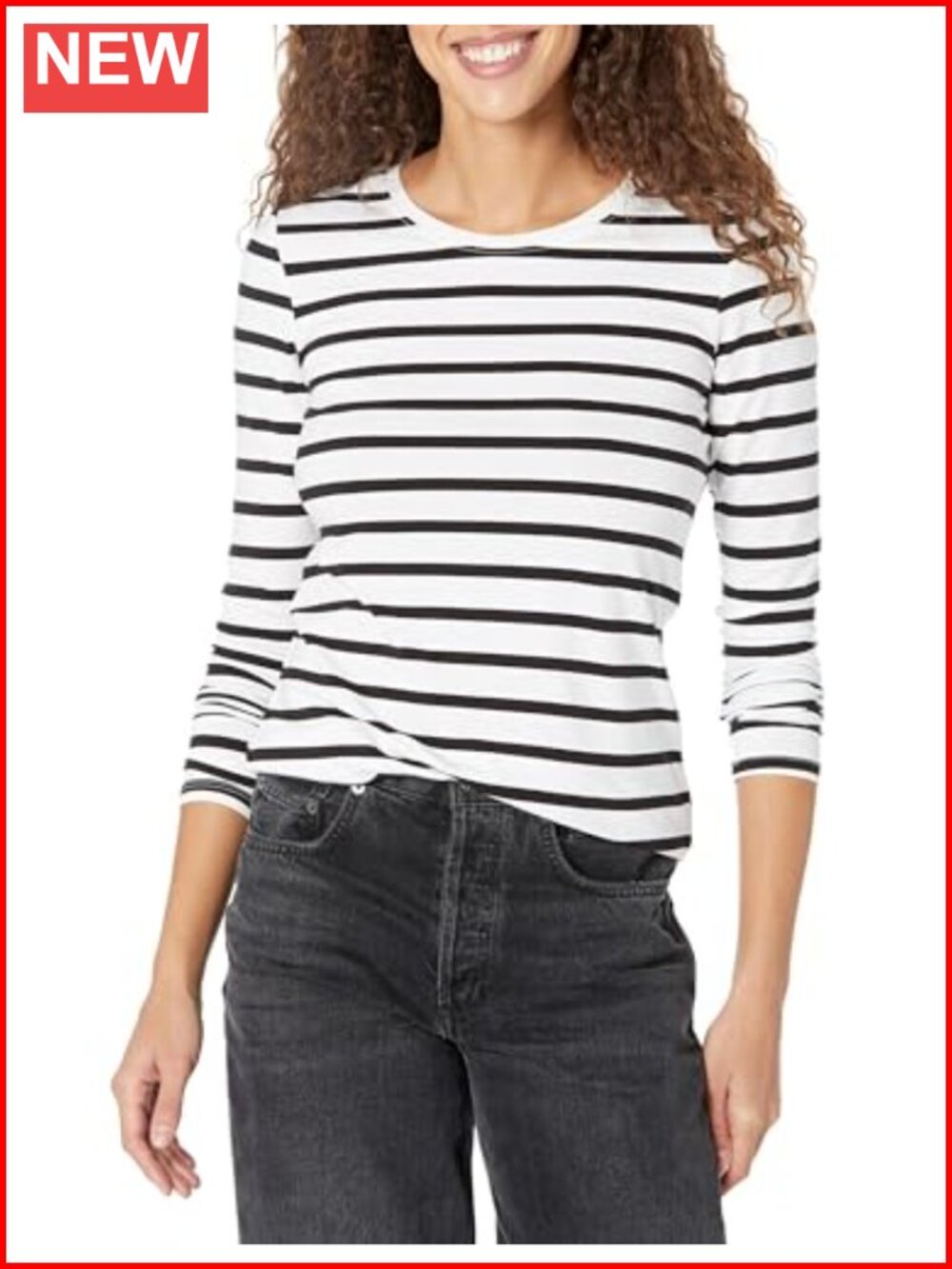 Women's Long Sleeve Crewneck T-Shirt Cotton Modal Regular Fit Casual Tee